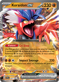 Carte Pokémon Koraidon ex 125/198 de la série Écarlate et Violet en vente au meilleur prix