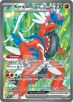 Carte Pokémon Koraidon ex 231/198 de la série Écarlate et Violet en vente au meilleur prix