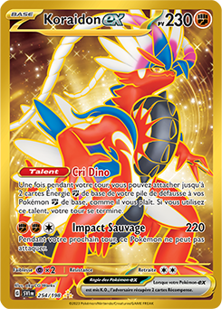 Carte Pokémon Koraidon ex 254/198 de la série Écarlate et Violet en vente au meilleur prix