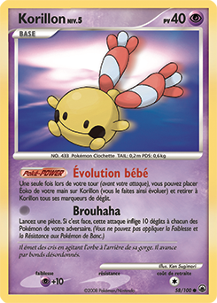 Carte Pokémon Korillon 58/100 de la série Aube Majestueuse en vente au meilleur prix