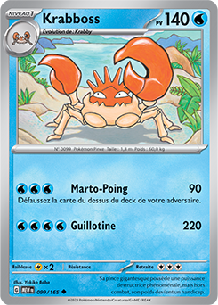 Carte Pokémon Krabboss 99/165 de la série 151 en vente au meilleur prix