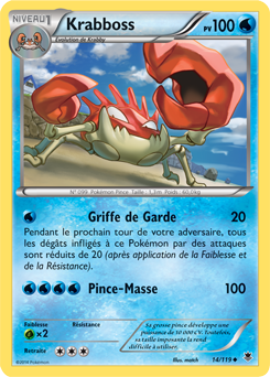 Carte Pokémon Krabboss 14/119 de la série Vigueur Spectrale en vente au meilleur prix