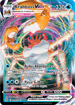 Carte Pokémon Ultra rare VMAX Krabboss VMAX 029/172 de la série Stars Étincelantes