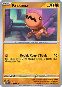 Carte Pokémon Communes Kraknoix 51/94 de la série Flammes Fantasmagoriques