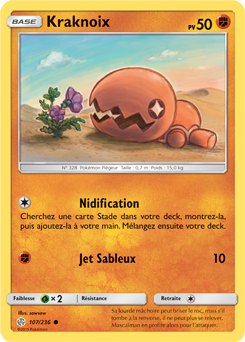 Carte Pokémon Kraknoix 107/236 de la série Éclipse Cosmique en vente au meilleur prix