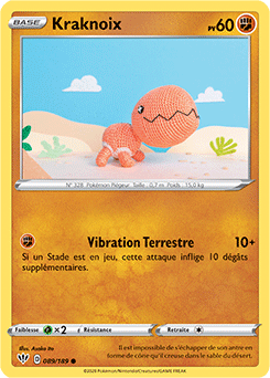 Carte Pokémon Kraknoix 89/189 de la série Ténèbres Embrasées en vente au meilleur prix