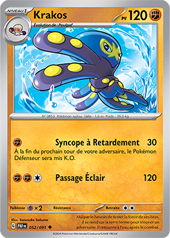 Carte Pokémon Krakos 52/91 de la série Destinées de Paldea en vente au meilleur prix