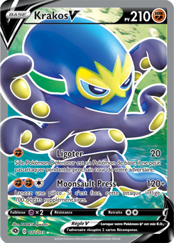 Carte Pokémon Krakos V 072/073 de la série La Voie du Maître en vente au meilleur prix