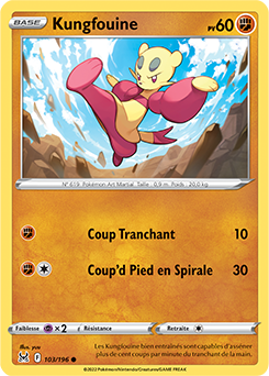 Carte Pokémon Kungfouine 103/196 de la série Origine Perdue en vente au meilleur prix