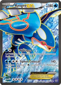 Carte Pokémon Pokémon Full Art Kyogre EX 148/160 de la série Primo Choc