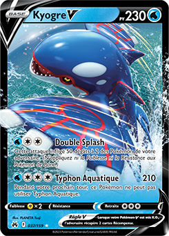 Carte Pokémon Kyogre V 037/159 de la série Zénith Suprême en vente au meilleur prix