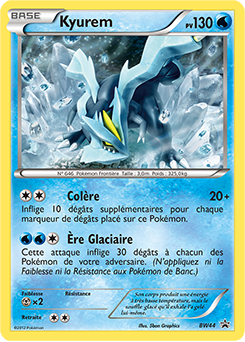 Carte Pokémon Promo Kyurem BW44 de la série Promos Noir & Blanc