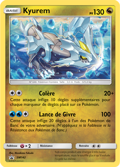 Carte Pokémon Promo Kyurem SM142 de la série Promos Soleil et Lune