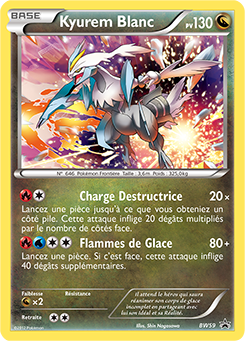 Carte Pokémon Promo Kyurem Blanc BW59 de la série Promos Noir & Blanc