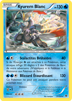 Carte Pokémon Kyurem Blanc 21/124 de la série Impact des Destins en vente au meilleur prix