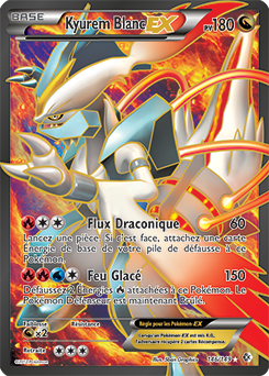 Carte Pokémon Pokémon Full Art Kyurem Blanc EX 146/149 de la série Frantières Franchies