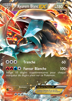 Carte Pokémon Kyurem Blanc EX 96/135 de la série Tempête Plasma en vente au meilleur prix