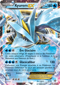 Carte Pokémon Kyurem EX 25/98 de la série Origines Antiques en vente au meilleur prix