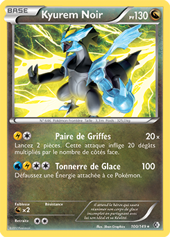 Carte Pokémon Kyurem Noir 100/149 de la série Frantières Franchies en vente au meilleur prix