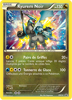 Carte Pokémon Promo Kyurem Noir BW58 de la série Promos Noir & Blanc