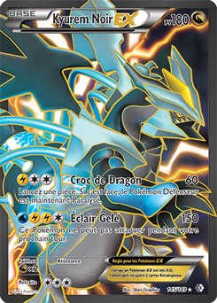 Carte Pokémon Kyurem Noir EX 145/149 de la série Frantières Franchies en vente au meilleur prix