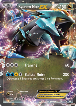 Carte Pokémon Kyurem Noir EX 95/135 de la série Tempête Plasma en vente au meilleur prix