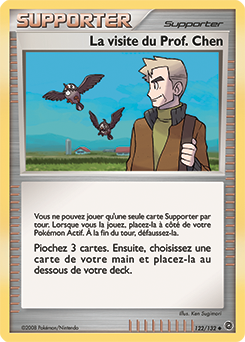 Carte Pokémon Peu commune La visite du Prof. Chen 122/132 de la série Merveilles Secrètes