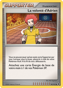 Carte Pokémon La volonté d'Adrien 91/111 de la série Rivaux Émergents en vente au meilleur prix