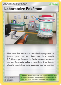 Carte Pokémon Laboratoire Pokémon 205/236 de la série Harmonie des Esprits en vente au meilleur prix