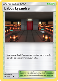 Carte Pokémon Peu commune Labos Lysandre 111/131 de la série Lumière Interdite