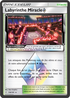 Carte Pokémon Prisme Étoile Labyrinthe Miracle 158/181 de la série Duo de Choc