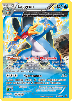 Carte Pokémon Holographique Rare Laggron 36/160 de la série Primo Choc