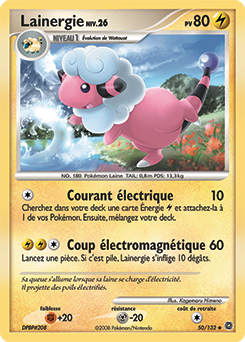 Carte Pokémon Peu commune Lainergie 50/132 de la série Merveilles Secrètes