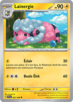 Carte Pokémon Lainergie 067/198 de la série Écarlate et Violet en vente au meilleur prix