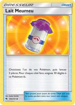 Carte Pokémon Peu commune Lait Meumeu 185/214 de la série Tonnerre Perdu