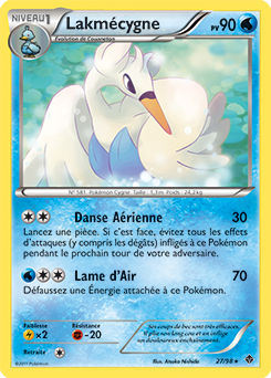 Carte Pokémon Rare Lakmécygne 27/98 de la série Pouvoirs Émergents