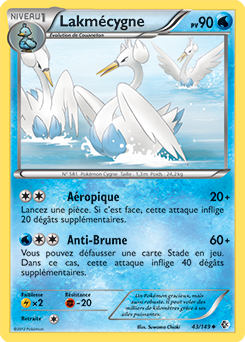 Carte Pokémon Peu commune Lakmécygne 43/149 de la série Frantières Franchies