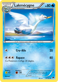 Carte Pokémon Lakmécygne 37/122 de la série Rupture Turbo en vente au meilleur prix