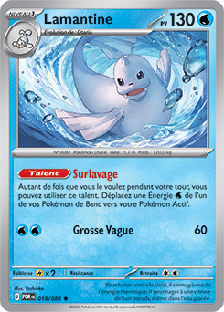 Carte Pokémon Lamantine 19/88 de la série Équilibre Parfait en vente au meilleur prix
