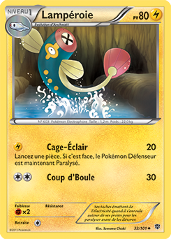 Carte Pokémon Peu commune Lampéroie 32/101 de la série Explosion Plasma