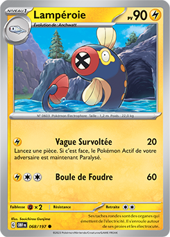 Carte Pokémon Lampéroie 68/197 de la série Flammes Obsidiennes en vente au meilleur prix