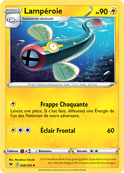 Carte Pokémon Lampéroie 058/185 de la série Voltage Éclatant en vente au meilleur prix
