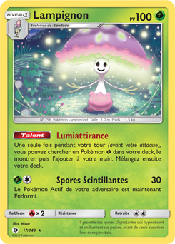 Carte Pokémon Lampignon 17/149 de la série Soleil & Lune en vente au meilleur prix