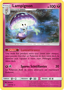 Carte Pokémon Lampignon 93/156 de la série Ultra Prisme en vente au meilleur prix