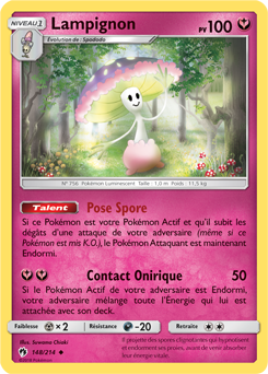 Carte Pokémon Lampignon 148/214 de la série Tonnerre Perdu en vente au meilleur prix