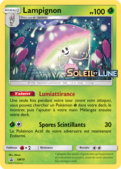 Carte Pokémon Promo Lampignon SM10 de la série Promos Soleil et Lune