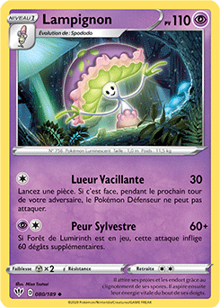 Carte Pokémon Lampignon 80/189 de la série Ténèbres Embrasées en vente au meilleur prix
