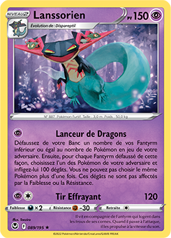 Carte Pokémon Holographique rare Lanssorien 089/195 de la série Tempête Argentée