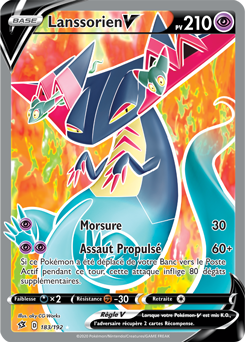 Carte Pokémon Full Art V Lanssorien V 183/192 de la série Clash des Rebelles