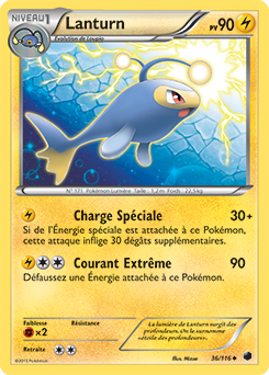 Carte Pokémon Lanturn 36/116 de la série Glaciation Plasma en vente au meilleur prix